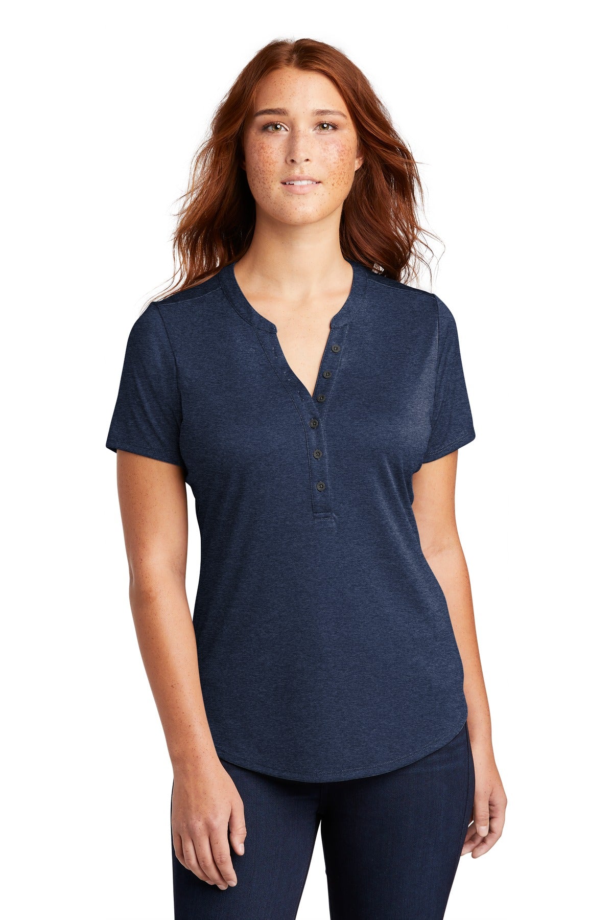 Sport-Tek- Sport-Tek® Women's Endeavor Henley. LST468-Medtech- 2