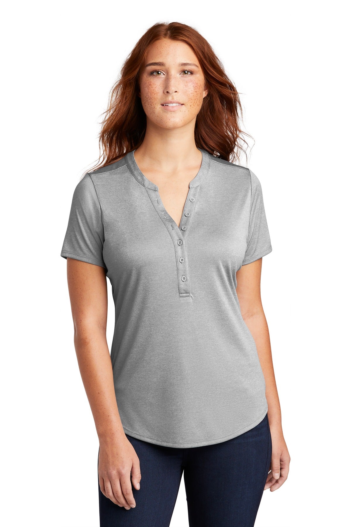 Sport-Tek- Sport-Tek® Women's Endeavor Henley. LST468-Medtech- 3