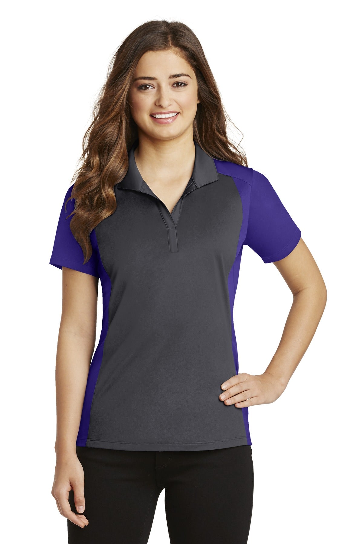 Sport-Tek- Sport-Tek® Women's Colorblock Micropique Sport-Wick® Polo. LST652-Medtech- 5