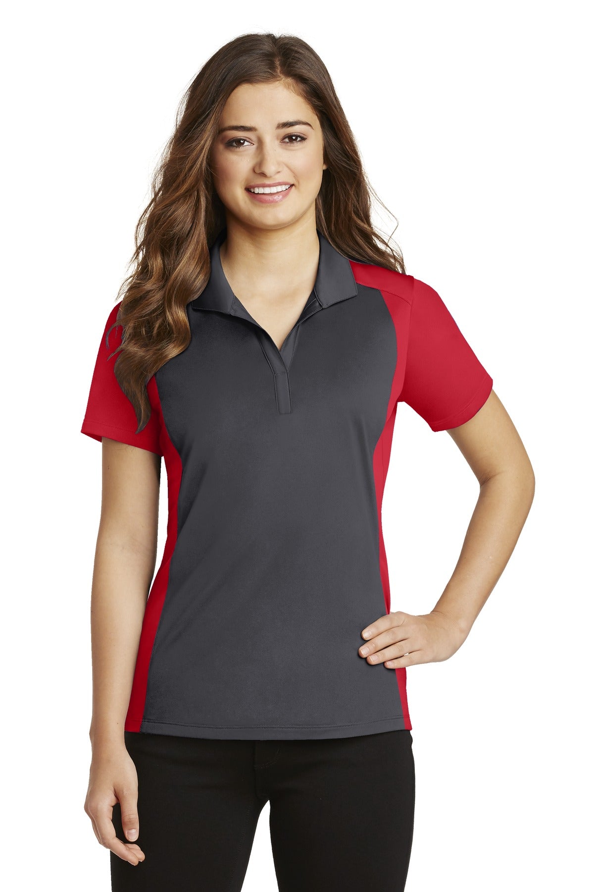 Sport-Tek- Sport-Tek® Women's Colorblock Micropique Sport-Wick® Polo. LST652-Medtech- 6