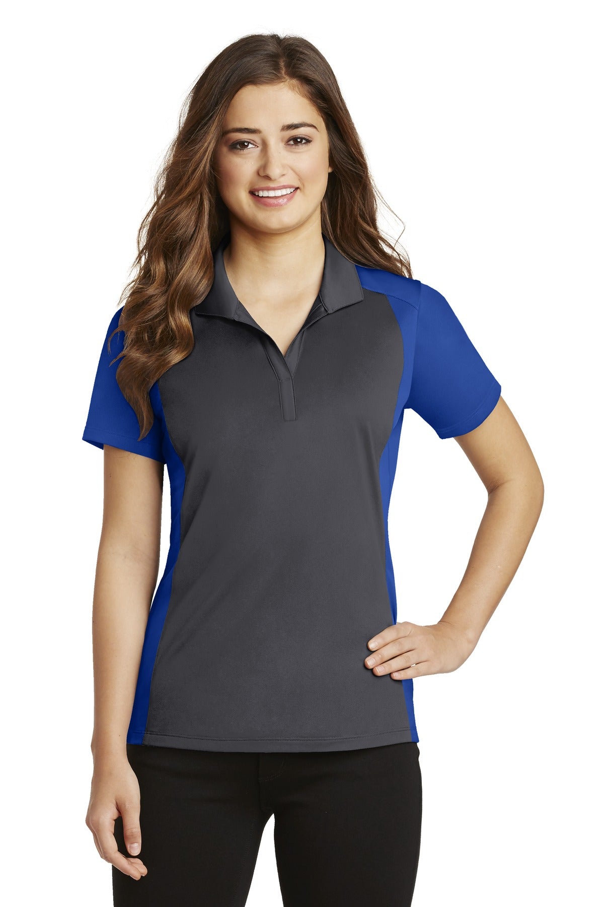 Sport-Tek- Sport-Tek® Women's Colorblock Micropique Sport-Wick® Polo. LST652-Medtech- 7