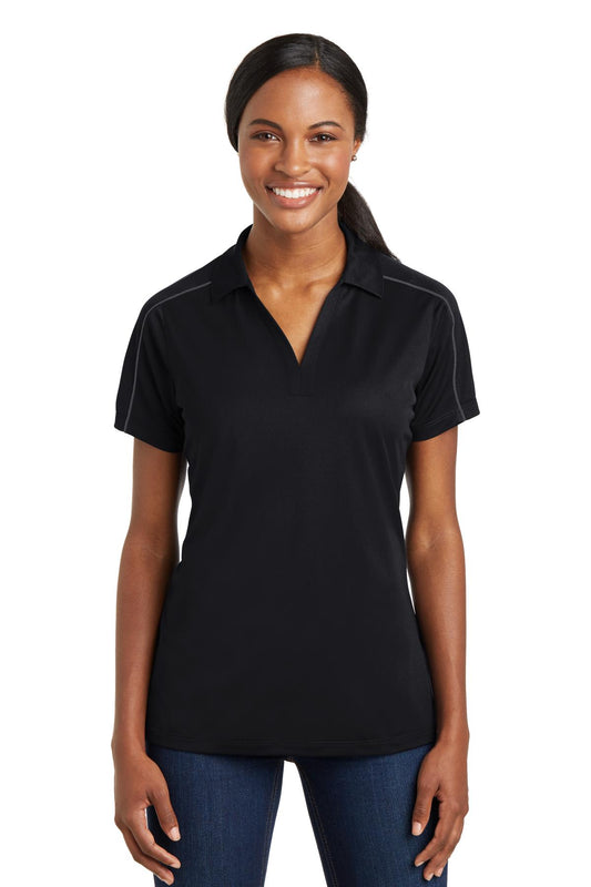 Sport-Tek- Sport-Tek® Women's Micropique Sport-Wick® Piped Polo. LST653-Medtech- 1