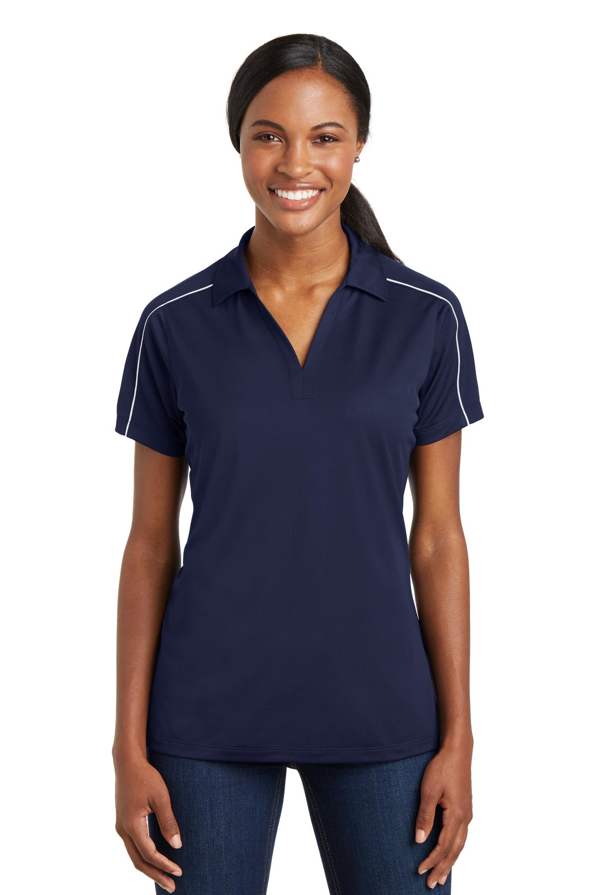 Sport-Tek- Sport-Tek® Women's Micropique Sport-Wick® Piped Polo. LST653-Medtech- 5