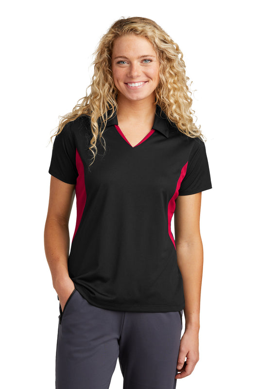 Sport-Tek- Sport-Tek® Women's Side Blocked Micropique Sport-Wick® Polo. LST655-Medtech- 1