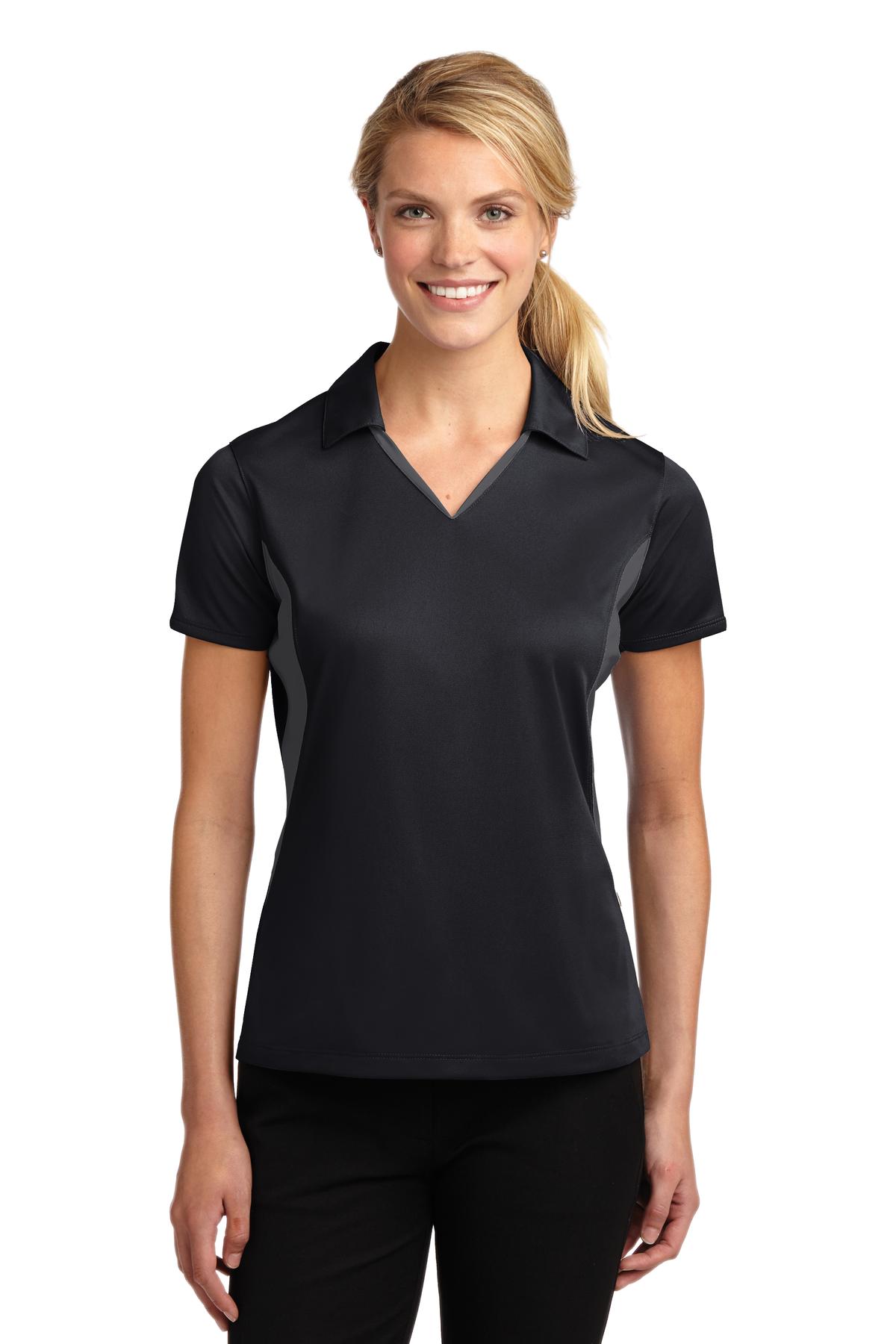 Sport-Tek- Sport-Tek® Women's Side Blocked Micropique Sport-Wick® Polo. LST655-Medtech- 3