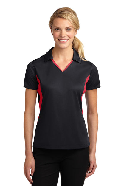 Sport-Tek- Sport-Tek® Women's Side Blocked Micropique Sport-Wick® Polo. LST655-Medtech- 4