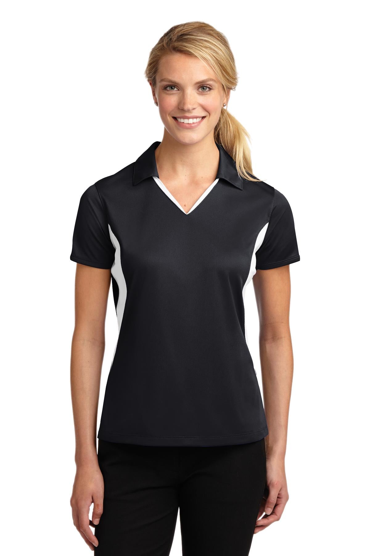 Sport-Tek- Sport-Tek® Women's Side Blocked Micropique Sport-Wick® Polo. LST655-Medtech- 6