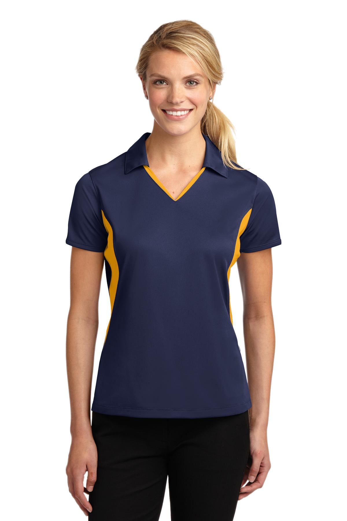 Sport-Tek- Sport-Tek® Women's Side Blocked Micropique Sport-Wick® Polo. LST655-Medtech- 9