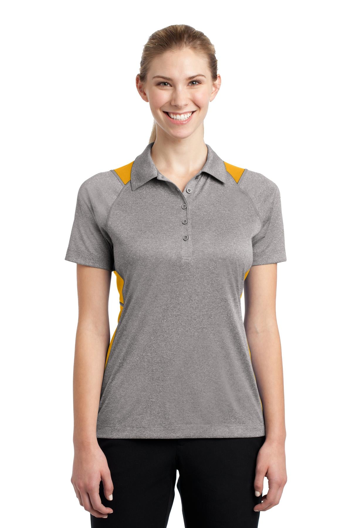 Sport-Tek- Sport-Tek® Women's Heather Colorblock Contender™ Polo. LST665-Medtech- 5