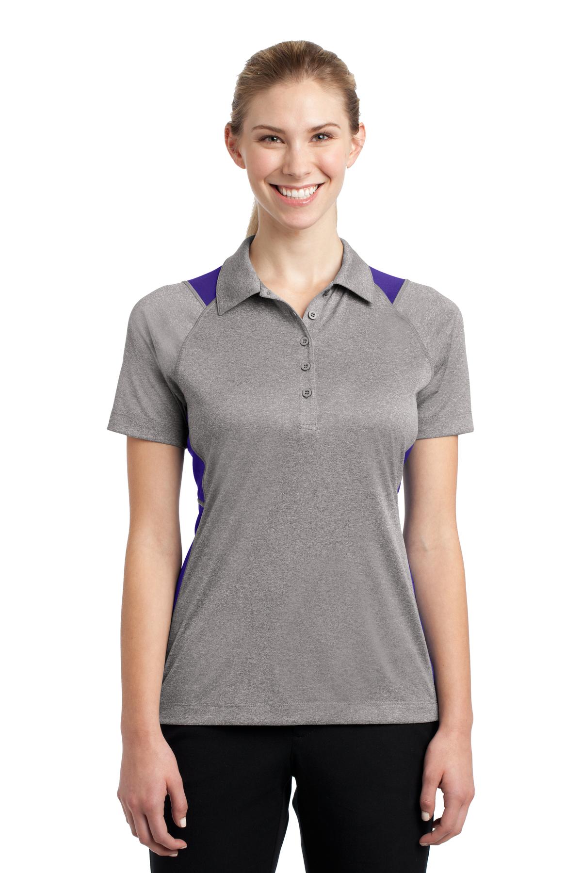 Sport-Tek- Sport-Tek® Women's Heather Colorblock Contender™ Polo. LST665-Medtech- 7