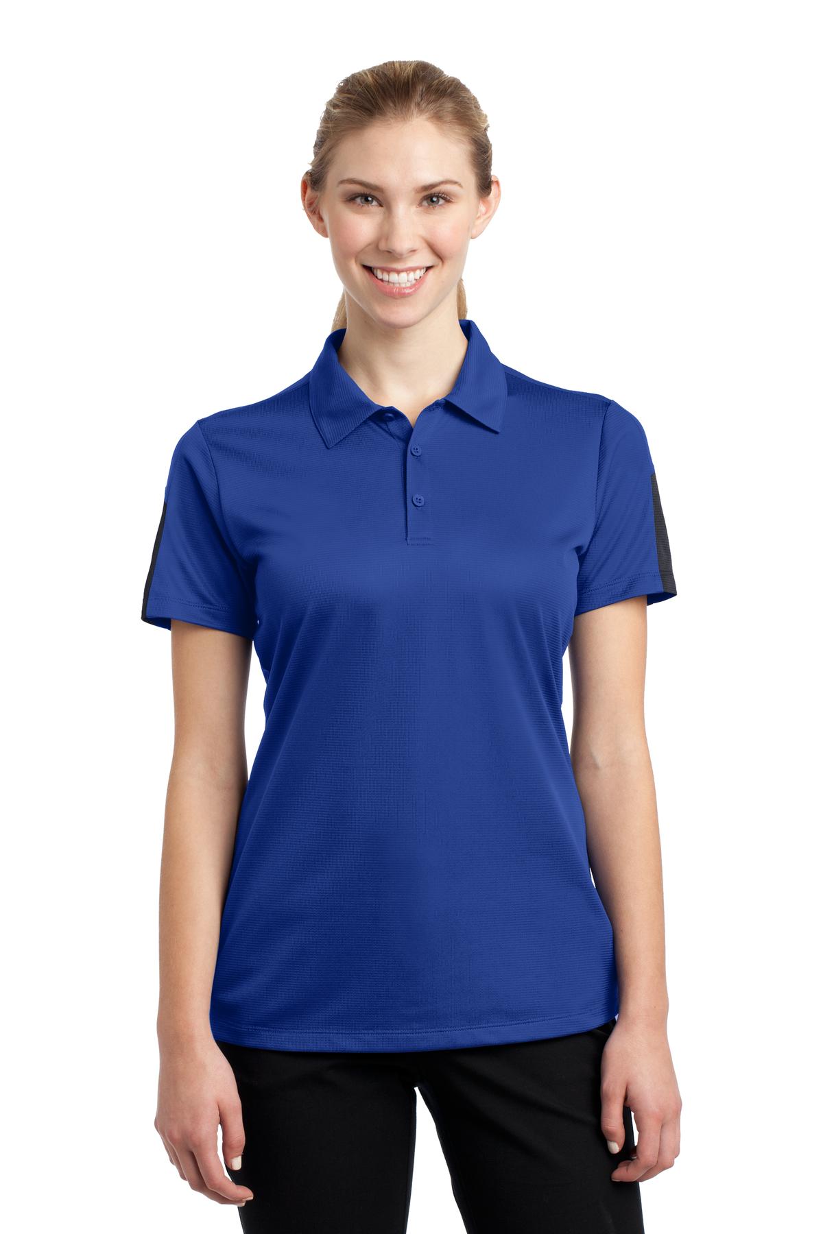 Sport-Tek- Sport-Tek® Women's PosiCharge® Active Textured Colorblock Polo. LST695-Medtech- 4