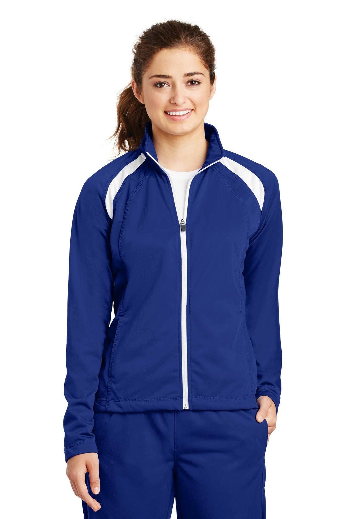 Sport-Tek- Sport-Tek® Women's Tricot Track Jacket. LST90-Medtech- 4