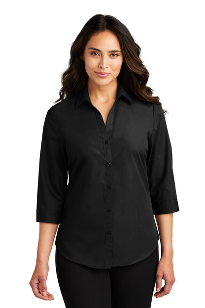 Port Authority- Port Authority® Women's 3/4-Sleeve Carefree Poplin Shirt. LW102-Medtech- 2