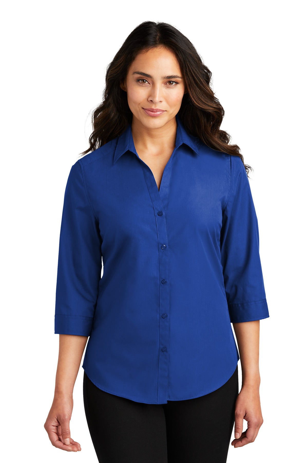 Port Authority- Port Authority® Women's 3/4-Sleeve Carefree Poplin Shirt. LW102-Medtech- 5