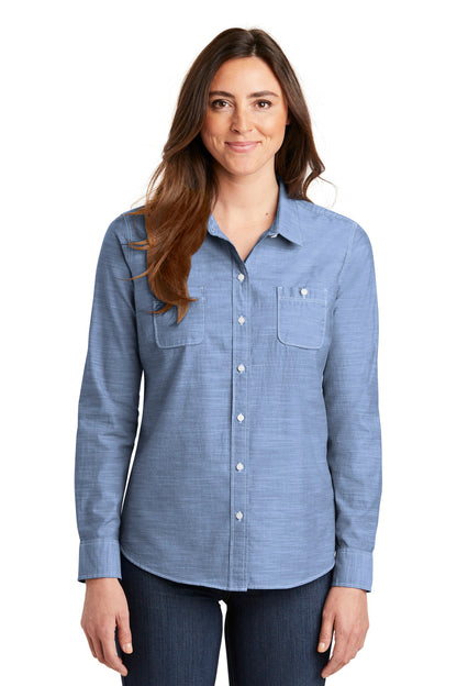 Port Authority- Port Authority® Women's Slub Chambray Shirt. LW380-Medtech- 2