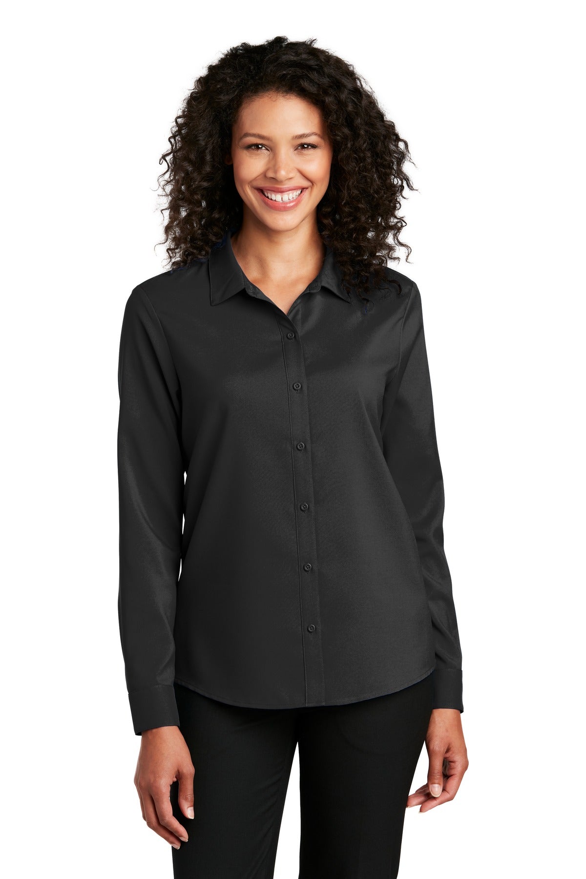 Port Authority- Port Authority® Women's Long Sleeve Performance Staff Shirt LW401-Medtech- 1