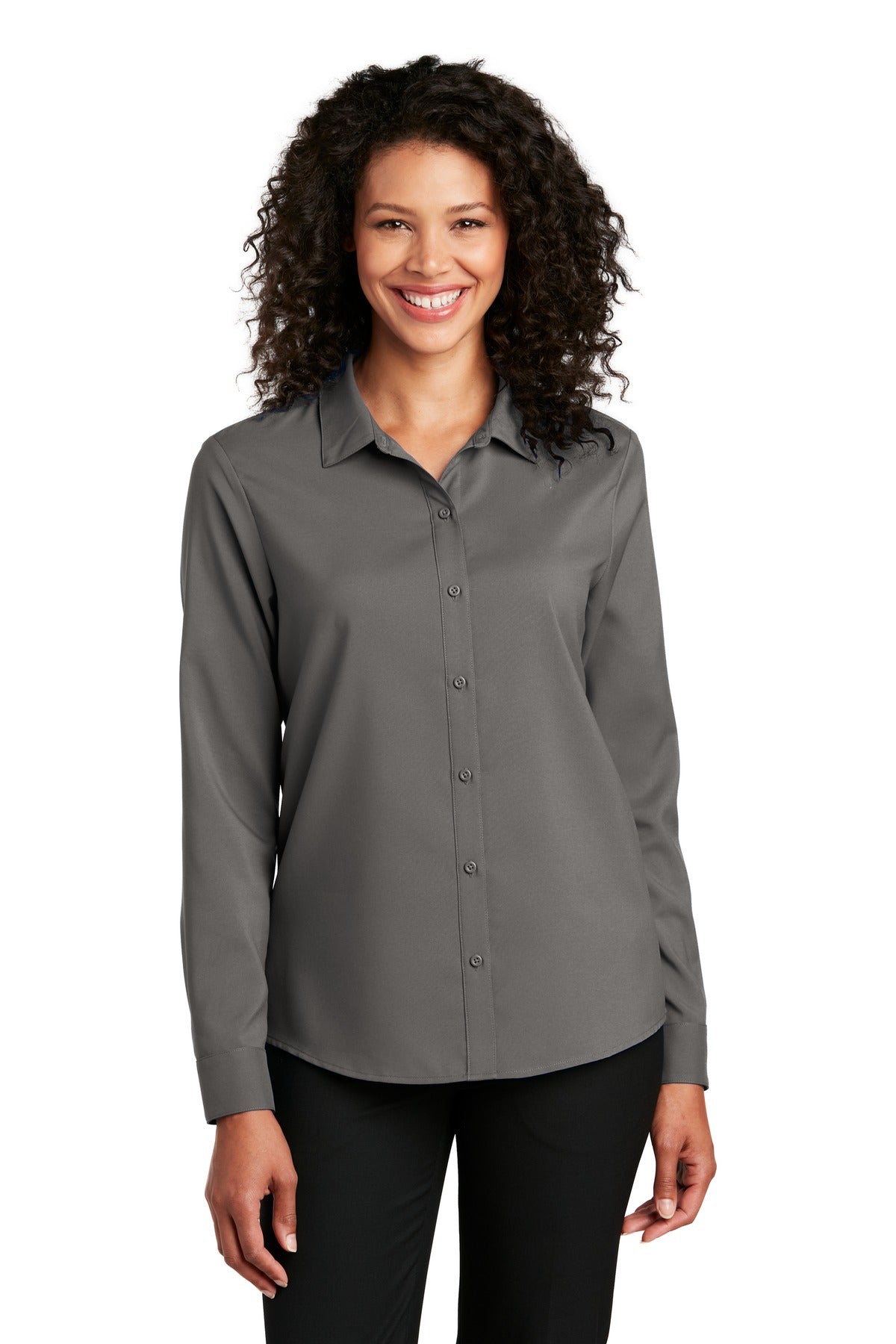 Port Authority- Port Authority® Women's Long Sleeve Performance Staff Shirt LW401-Medtech- 3