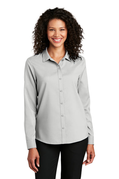 Port Authority- Port Authority® Women's Long Sleeve Performance Staff Shirt LW401-Medtech- 4