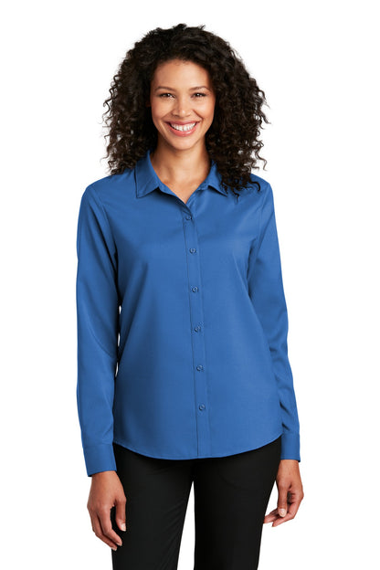 Port Authority- Port Authority® Women's Long Sleeve Performance Staff Shirt LW401-Medtech- 5