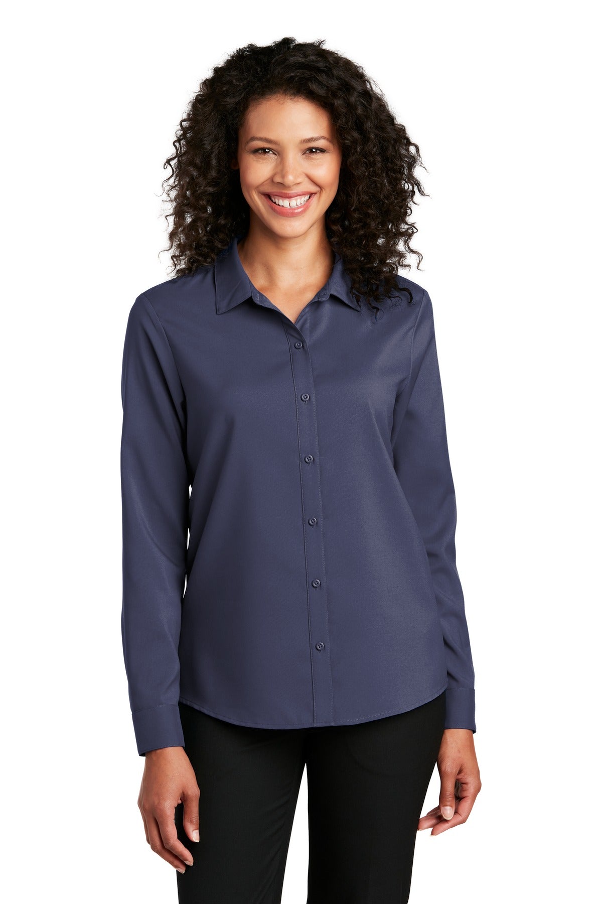 Port Authority- Port Authority® Women's Long Sleeve Performance Staff Shirt LW401-Medtech- 6