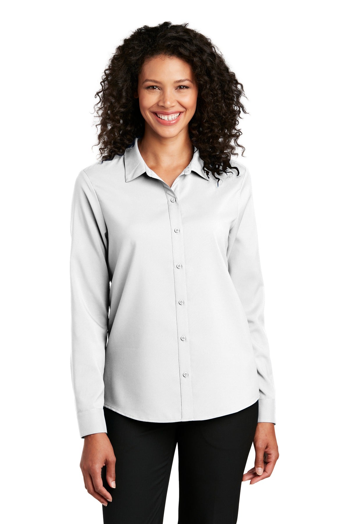 Port Authority- Port Authority® Women's Long Sleeve Performance Staff Shirt LW401-Medtech- 7