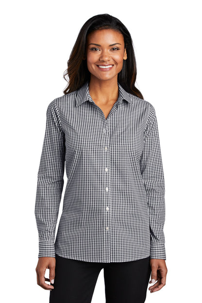 Port Authority- Port Authority ® Women's Broadcloth Gingham Easy Care Shirt LW644-Medtech- 1