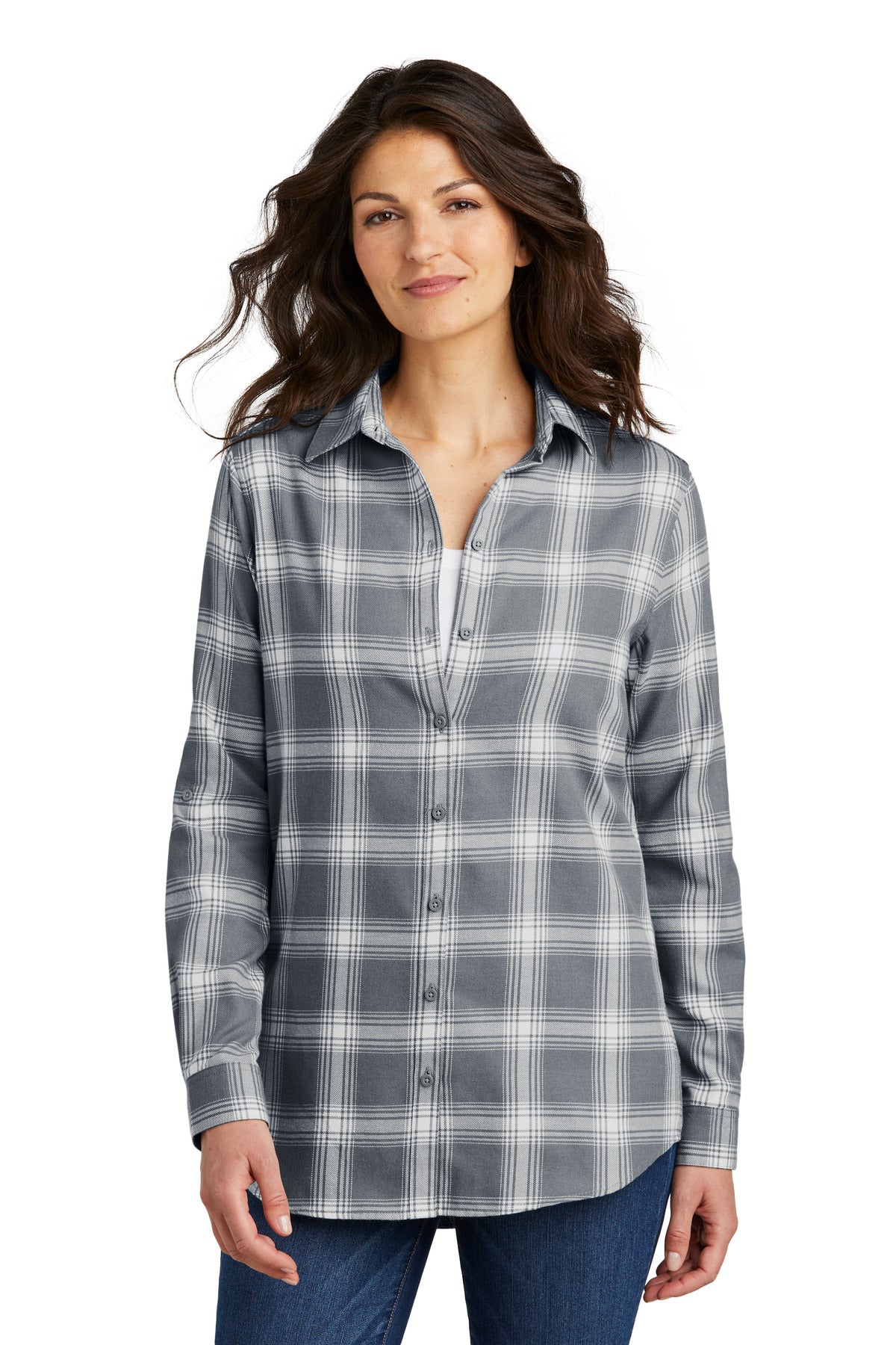 Port Authority- Port Authority® Women's Plaid Flannel Tunic . LW668-Medtech- 3