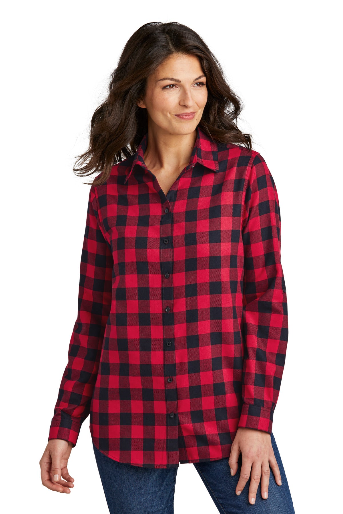 Port Authority- Port Authority® Women's Plaid Flannel Tunic . LW668-Medtech- 4