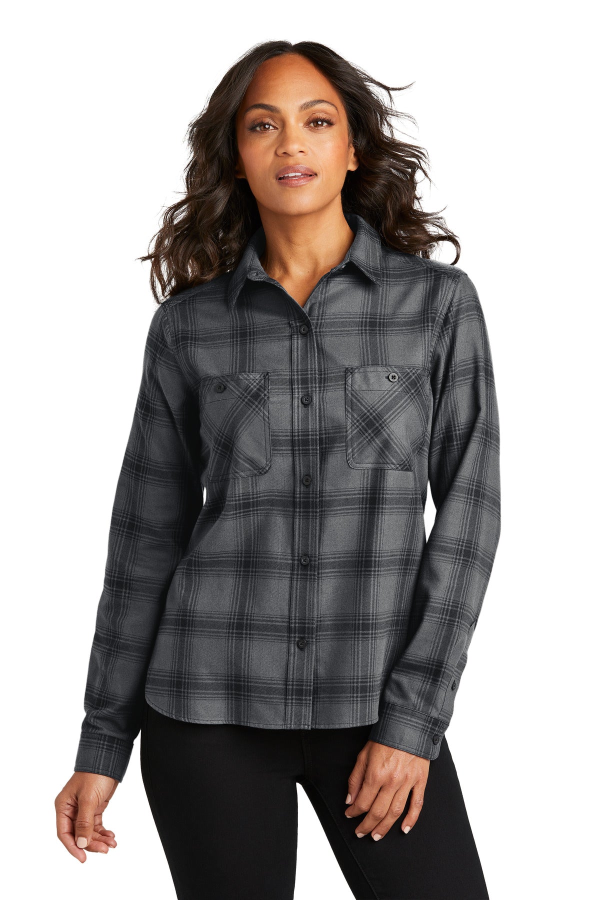 Port Authority- Port Authority® Women's Plaid Flannel Shirt LW669-Medtech- 2