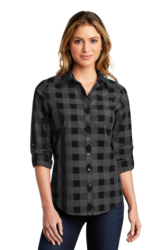 Port Authority- Port Authority® Women's Everyday Plaid Shirt. LW670-Medtech- 1