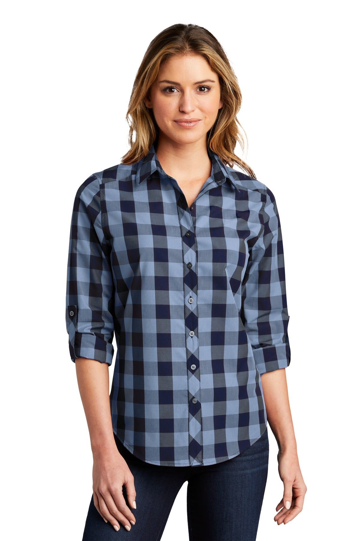 Port Authority- Port Authority® Women's Everyday Plaid Shirt. LW670-Medtech- 4