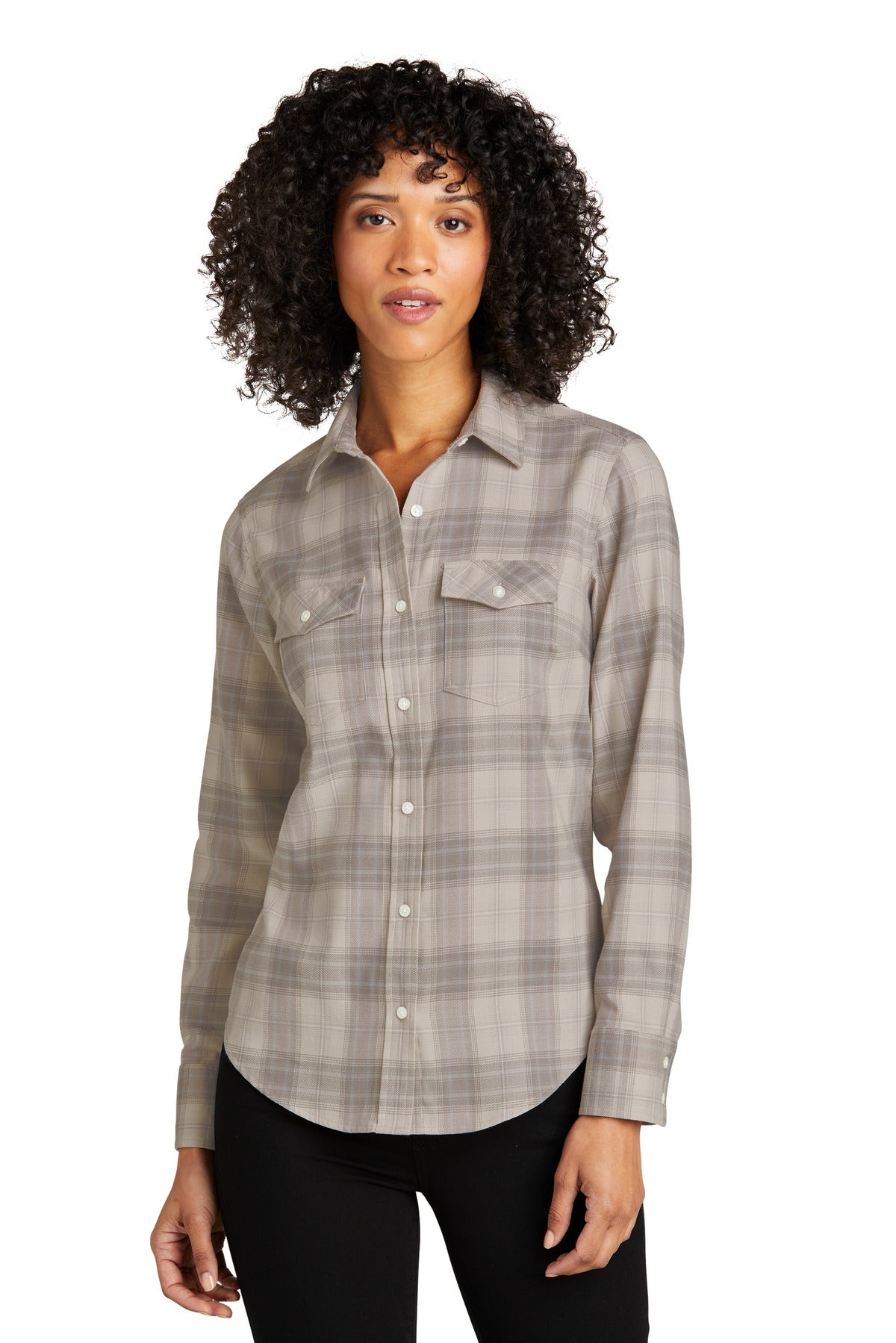 Port Authority- Port Authority® Women's Long Sleeve Ombre Plaid Shirt LW672-Medtech- 2