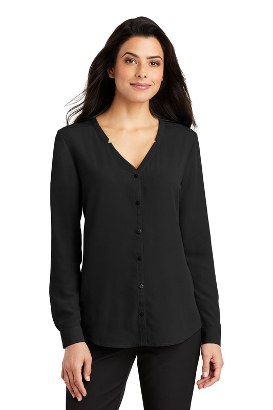 Port Authority- Port Authority® Women's Long Sleeve Button-Front Blouse. LW700-Medtech- 1