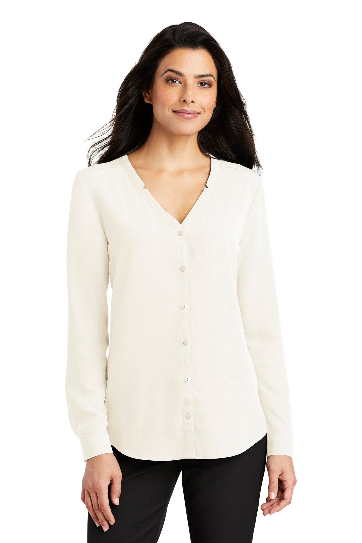 Port Authority- Port Authority® Women's Long Sleeve Button-Front Blouse. LW700-Medtech- 2