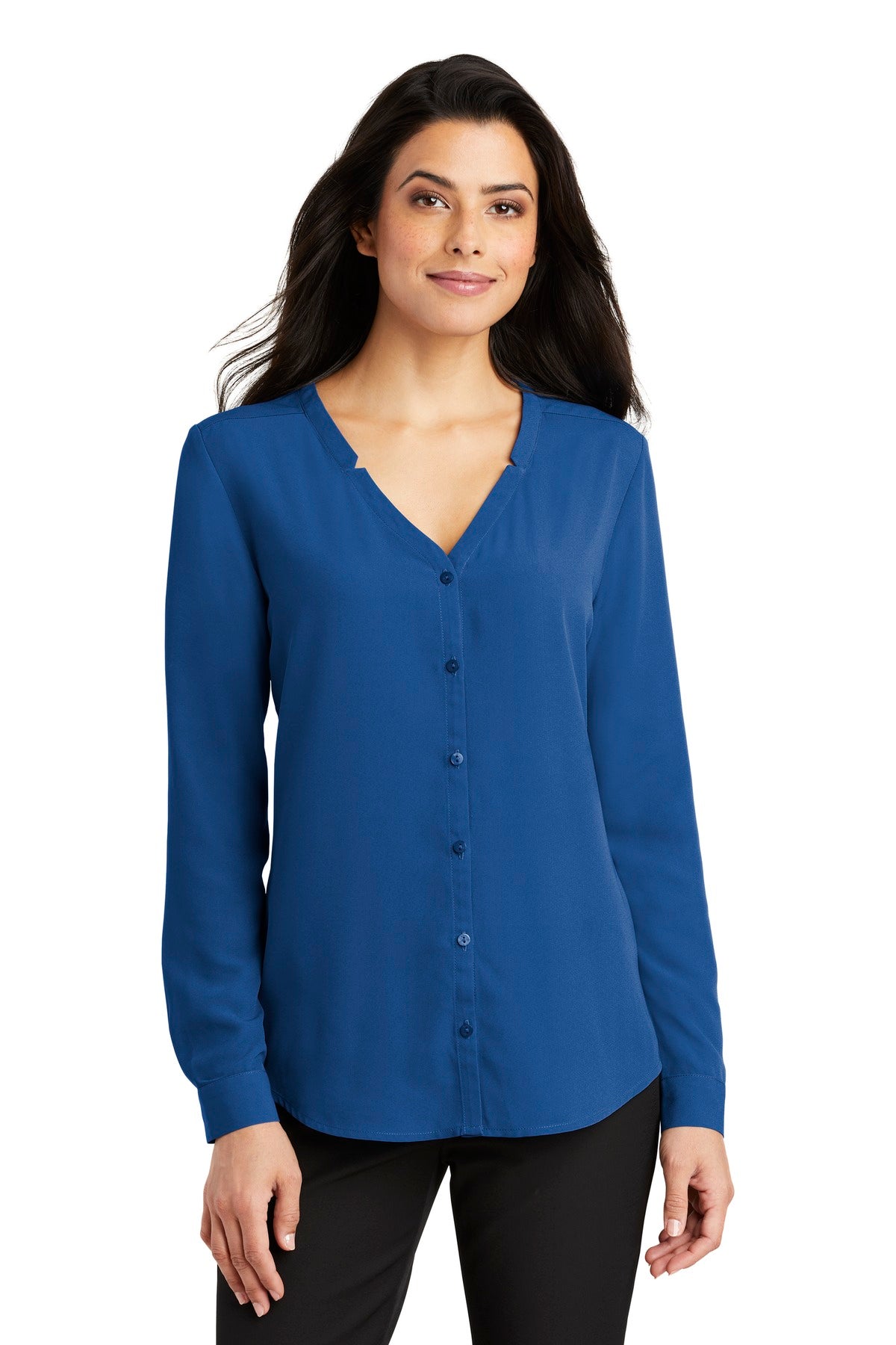 Port Authority- Port Authority® Women's Long Sleeve Button-Front Blouse. LW700-Medtech- 5