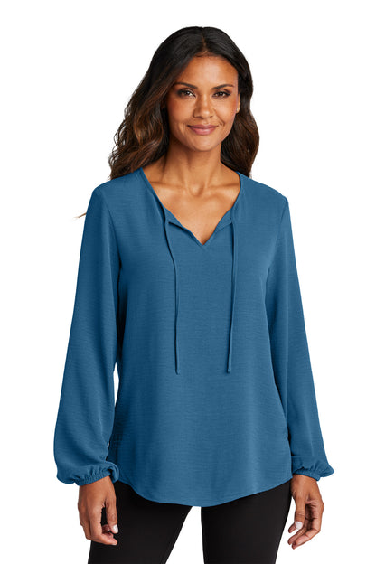 Port Authority- Port Authority® Women's Textured Crepe Blouse LW714-Medtech- 1