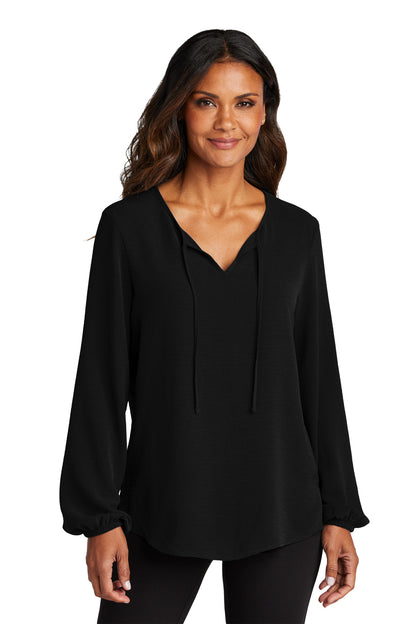 Port Authority- Port Authority® Women's Textured Crepe Blouse LW714-Medtech- 2