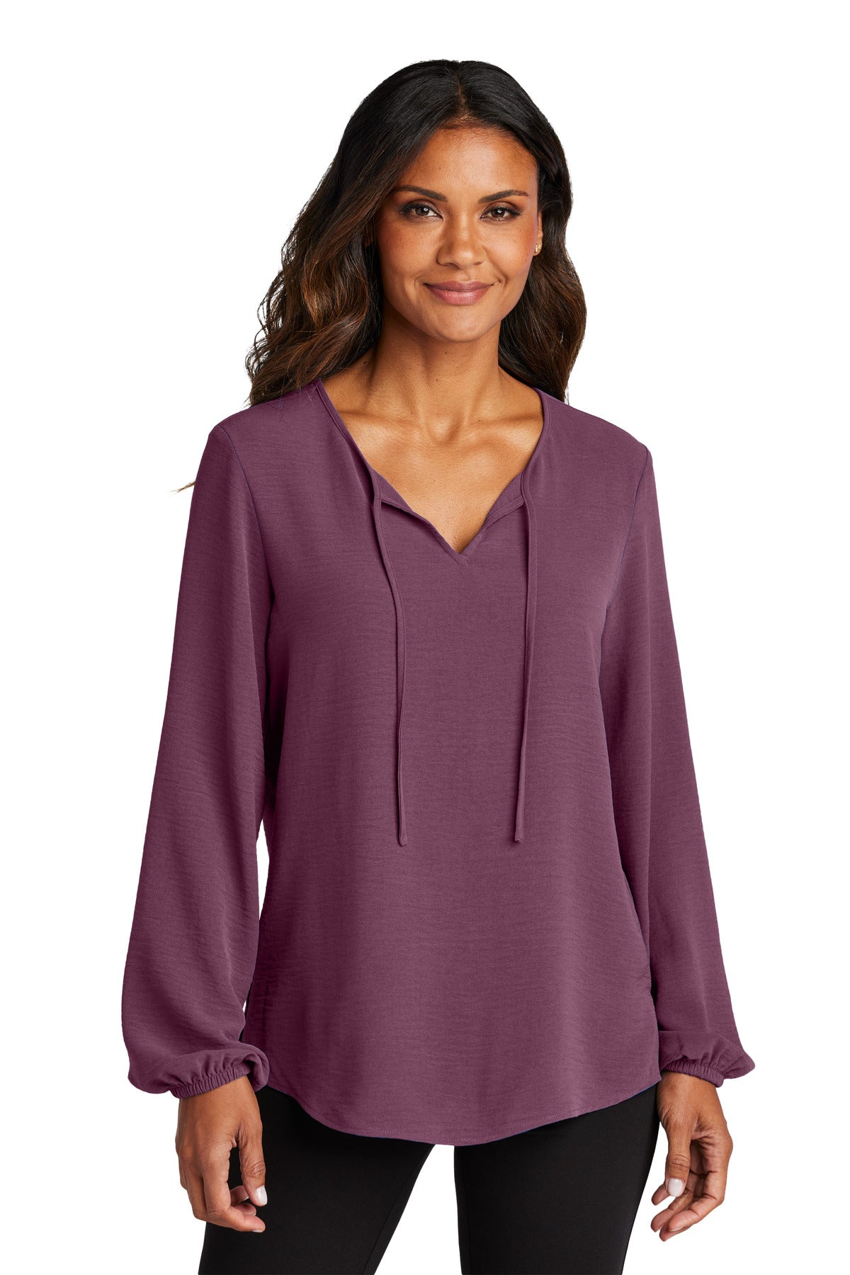 Port Authority- Port Authority® Women's Textured Crepe Blouse LW714-Medtech- 3