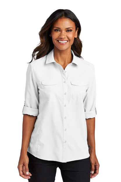 Port Authority- Port Authority® Women's Long Sleeve UV Daybreak Shirt LW960-Medtech- 5