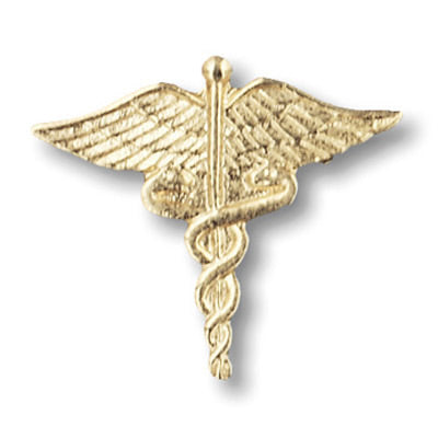 Large Gold Caduceus