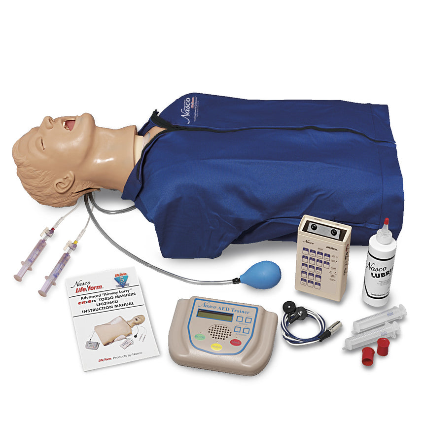 Life/form® Advanced "Airway Larry" Torso with Defibrillation Features, ECG Simulation, and AED Training