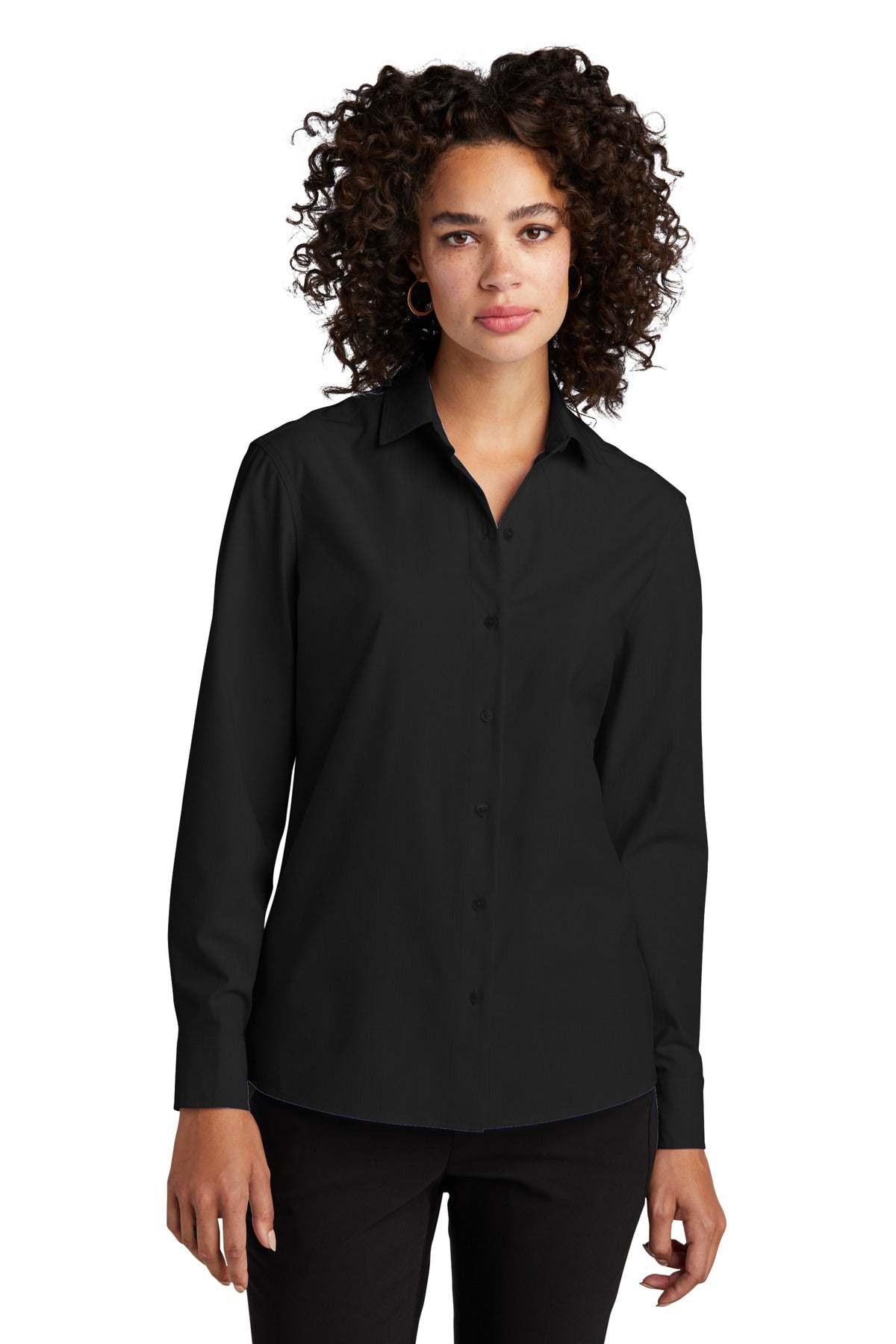 Mercer+Mettle- Mercer+Mettle® Women's Long Sleeve Stretch Woven Shirt MM2001-Medtech- 2