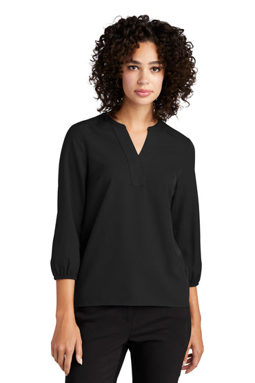 Mercer+Mettle- Mercer+Mettle® Women's Stretch Crepe 3/4-Sleeve Blouse MM2011-Medtech- 2