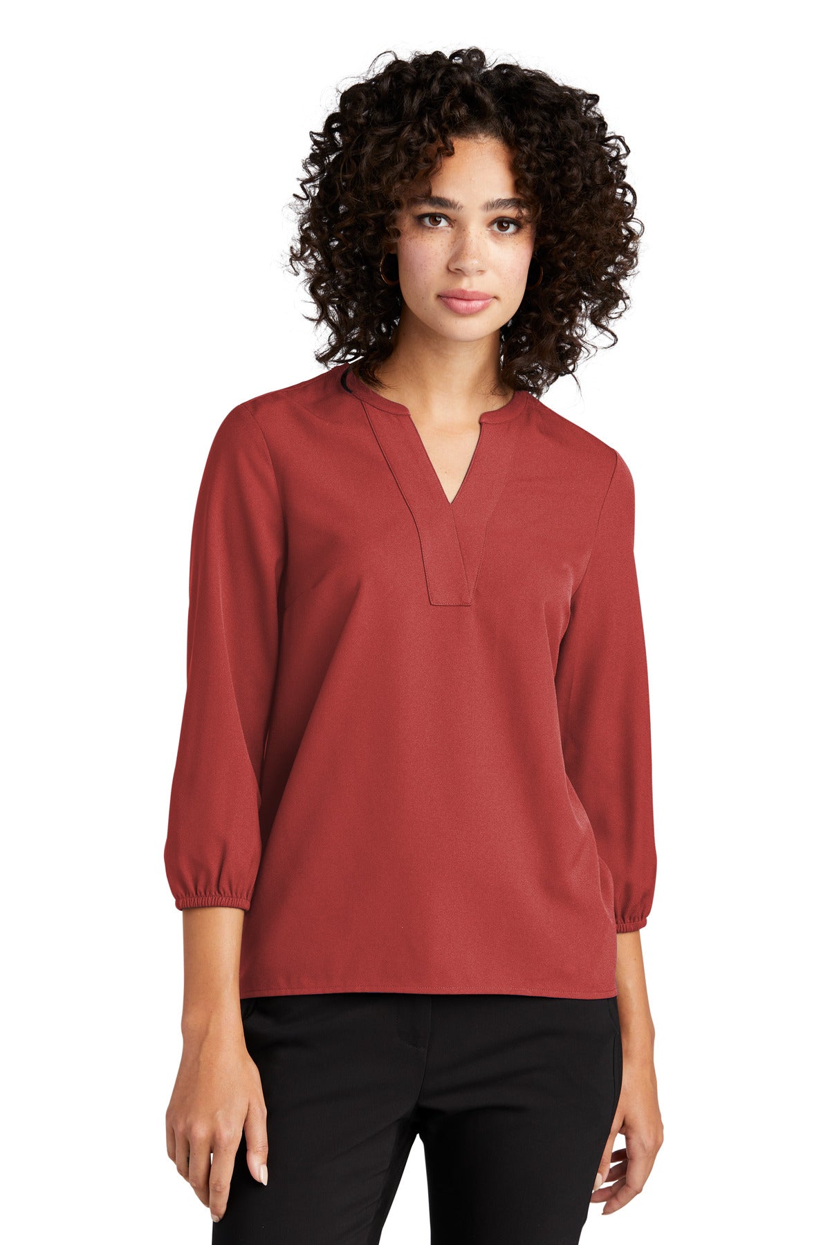 Mercer+Mettle- Mercer+Mettle® Women's Stretch Crepe 3/4-Sleeve Blouse MM2011-Medtech- 7