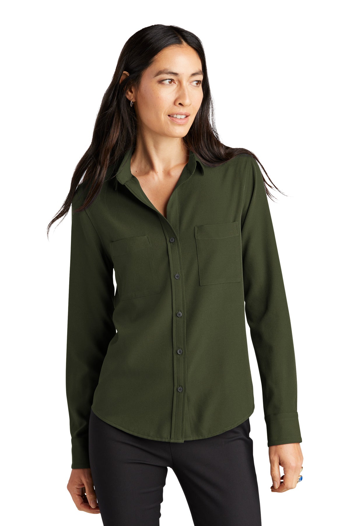 Mercer+Mettle- Mercer+Mettle® Women's Stretch Crepe Long Sleeve Camp MM2013-Medtech- 4