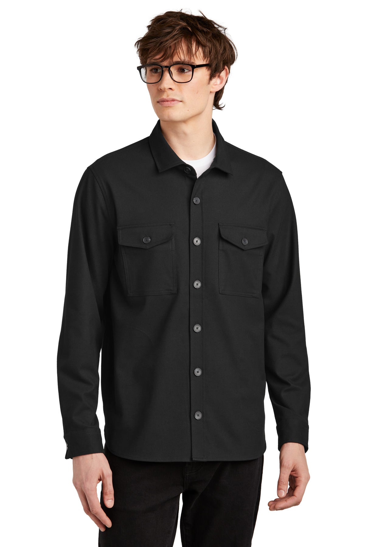 Mercer+Mettle- Mercer+Mettle® Long Sleeve Twill Overshirt MM2020-Medtech- 1