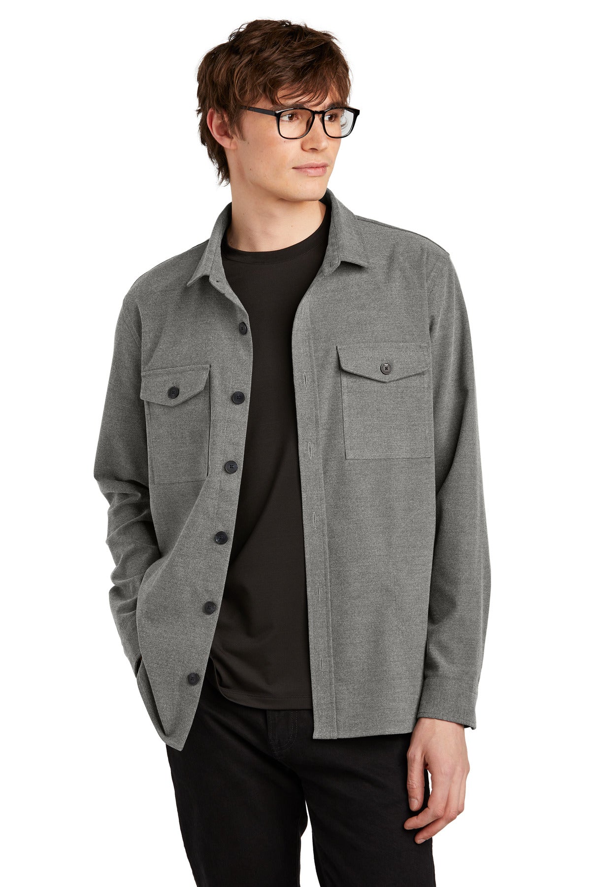 Mercer+Mettle- Mercer+Mettle® Long Sleeve Twill Overshirt MM2020-Medtech- 2