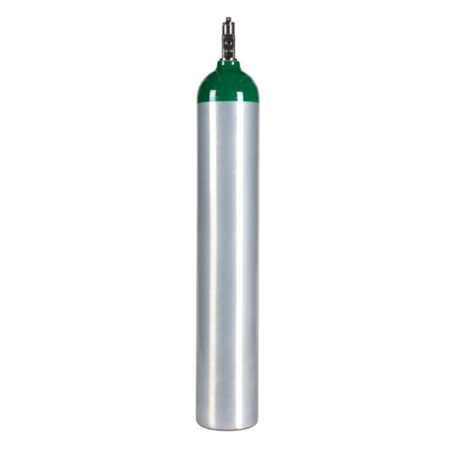 Medline® E Size Aluminum Oxygen O2 Cylinder Tank with Toggle Valve