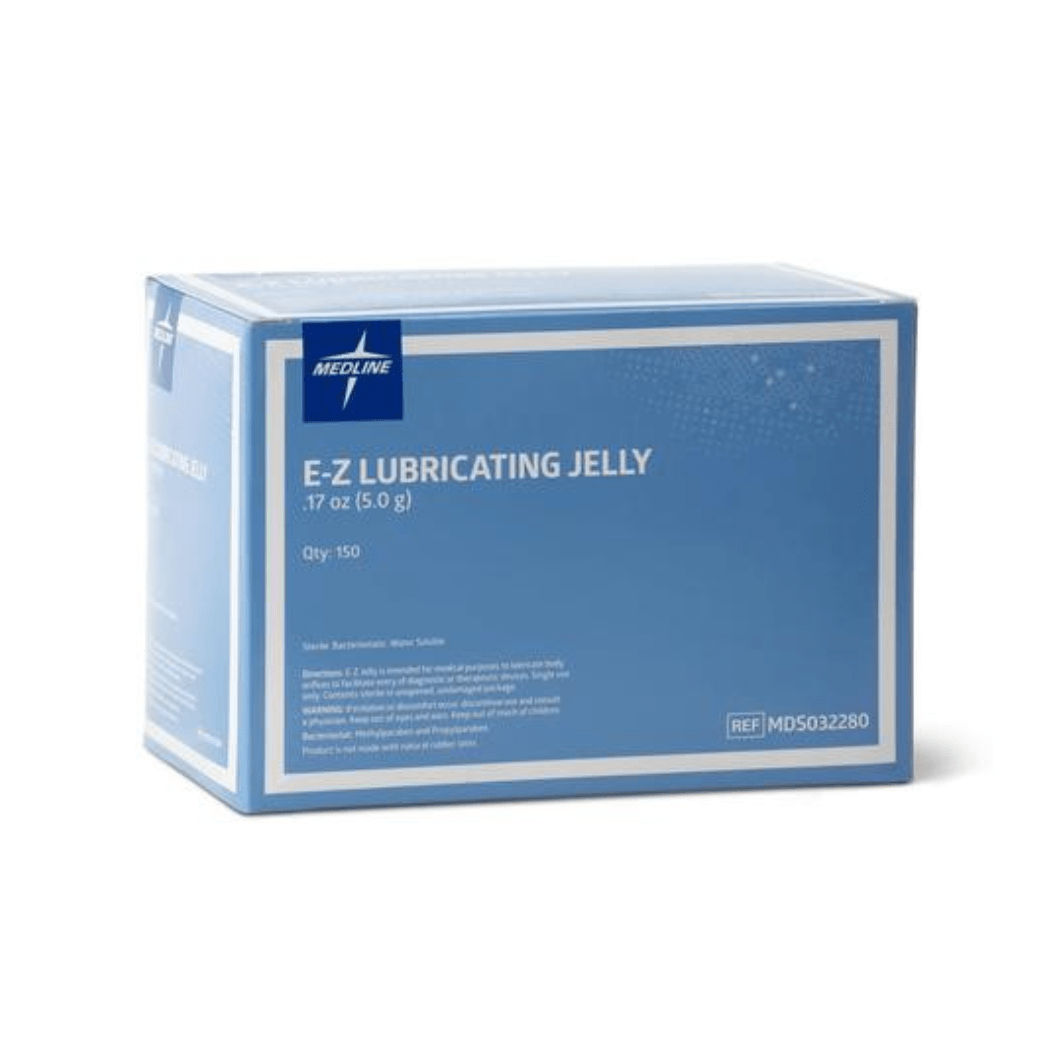 Medline E-Z Lubricating Jelly, 5 Gram Foil Packs BX/150