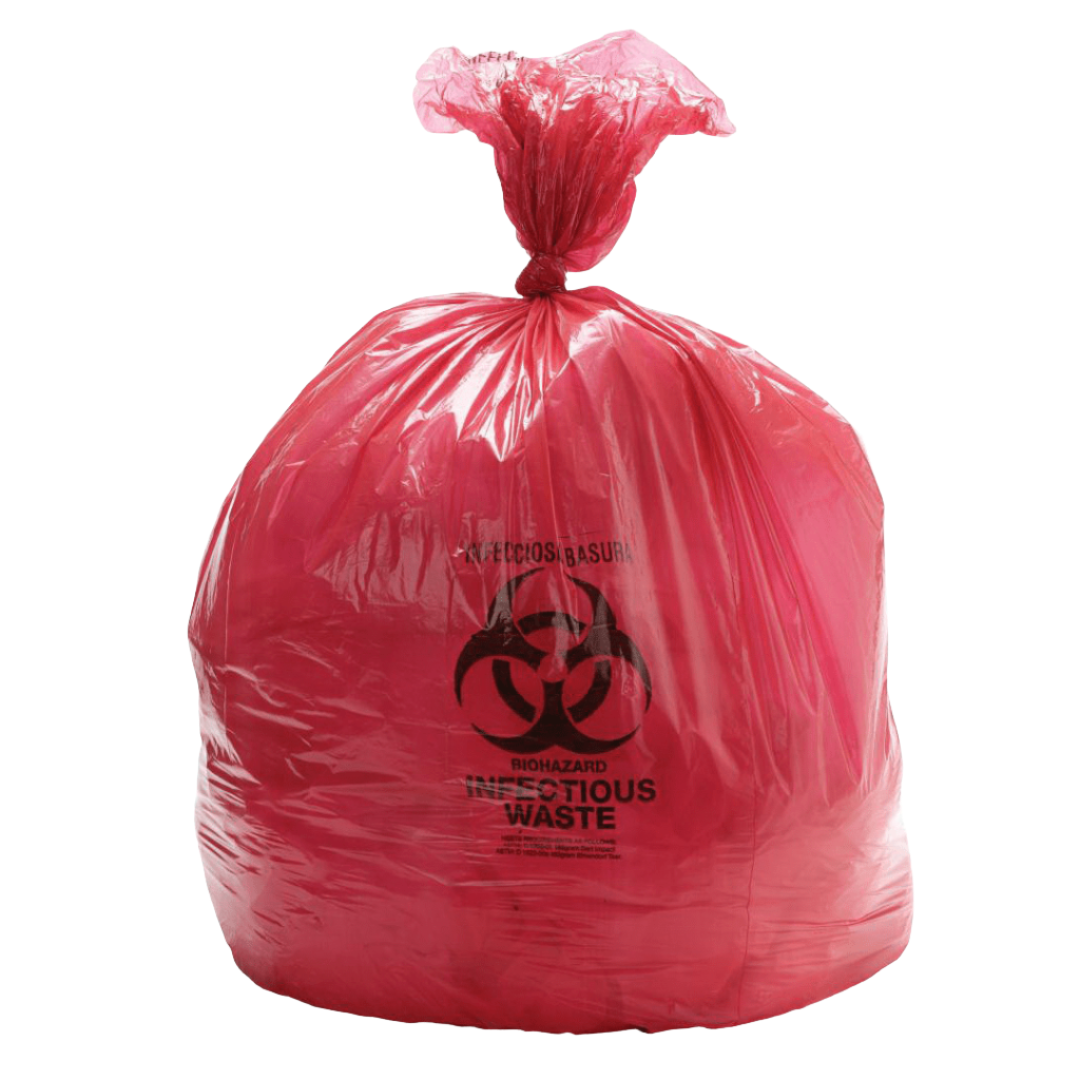 Medline Red Biohazard Waste Bag, 17 x 18 BX/100